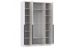 Шкаф для одежды 67.13 "Брандо" (4-х дв.)  (белый / ДВПО: белый / фасад: ЛДСП белый)				
