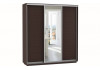 Шкаф купе 3 двери (венге, профиль серебро)